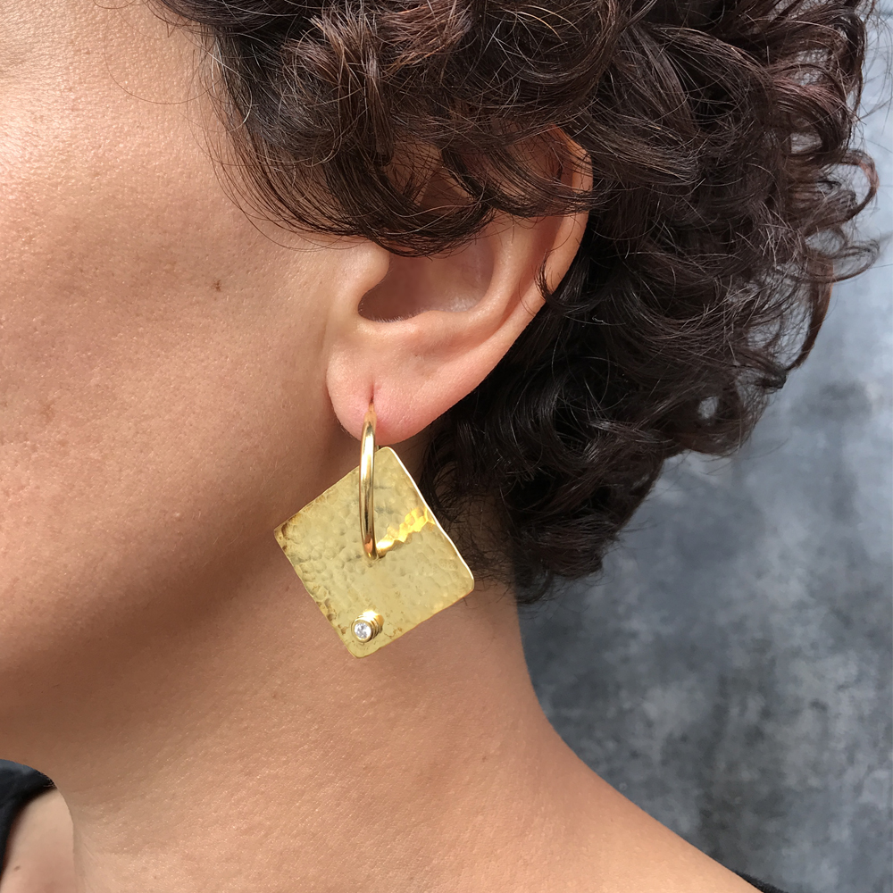 Pendientes combinados chapados 4