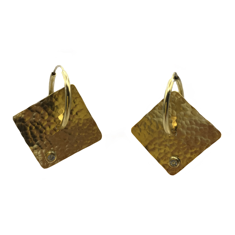 Pendientes combinados chapados